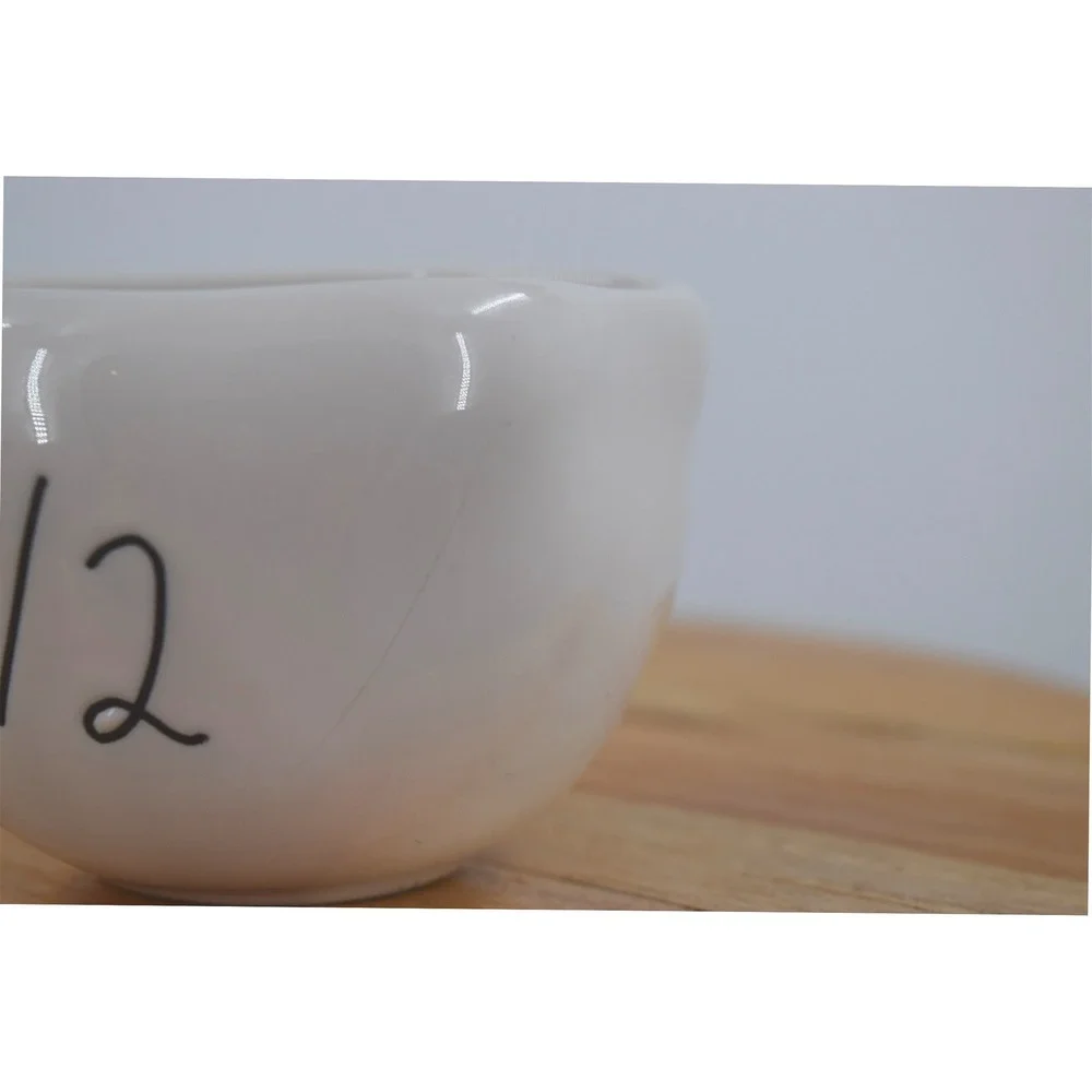 Rae Dunn‎ Magenta 1/2 Half Cup Ceramic Measuring Cup Spout White Black